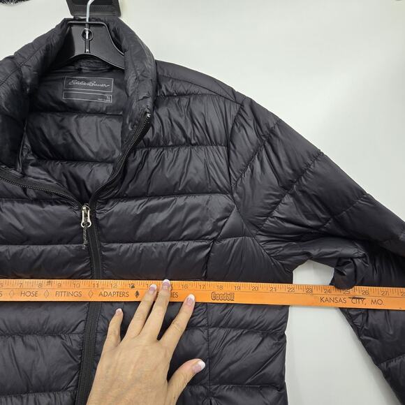 Eddie Bauer CirrusLite Down Puffer Jacket Women XL Black Warm Winter Ski Outdoor - Picture 9 of 14